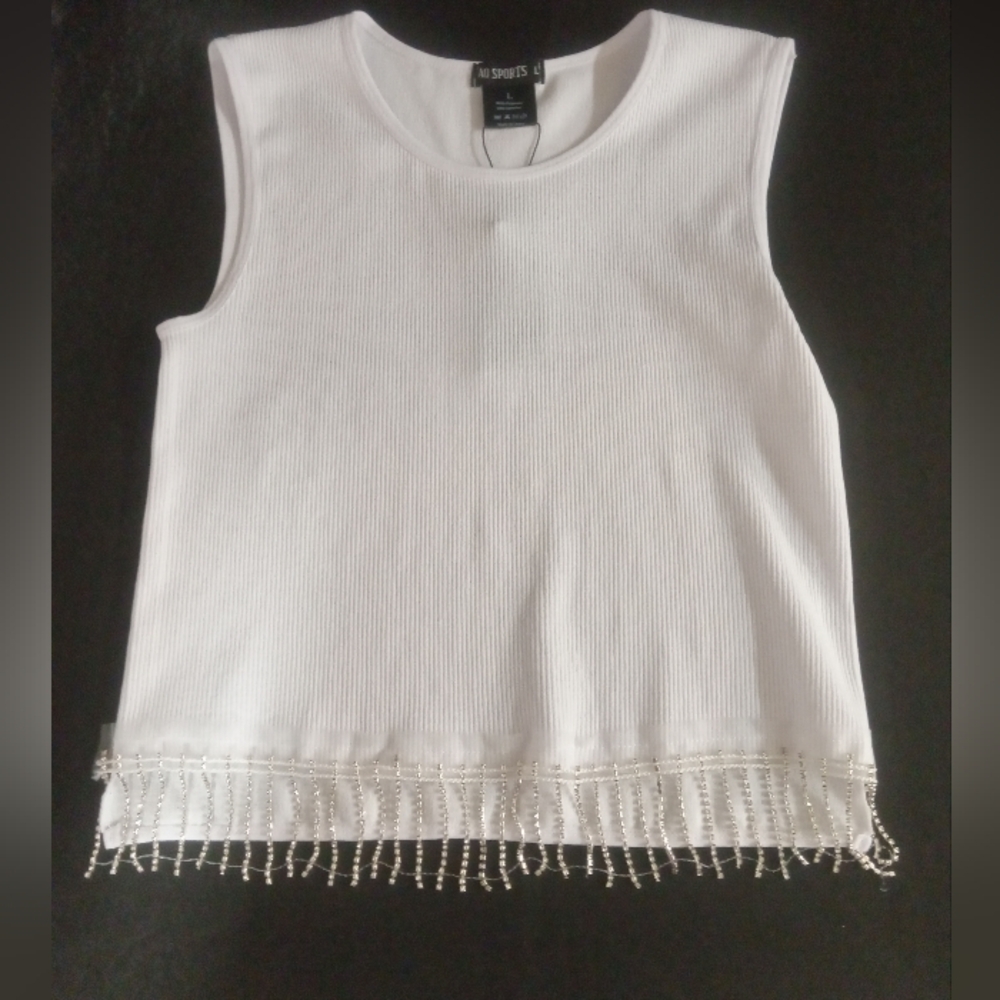 AQ SPORTS - Jewel Neckline - Rhinestone hemline -